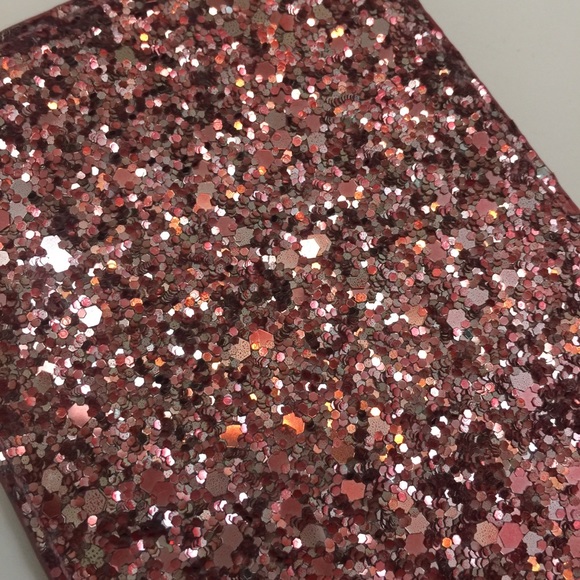 NWT Kate Spade Card Wallet Glitter Pink Peony - Picture 6 of 8